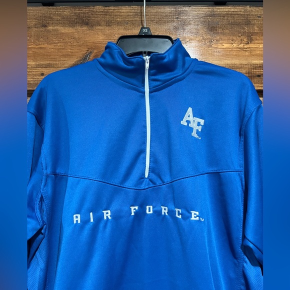 AIR FORCE‎ Mens 1/4 Quarter Zip Pullover Size Large Old Varsity Brand - Picture 2 of 6